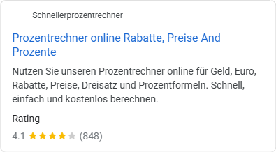 Prozentrechner online